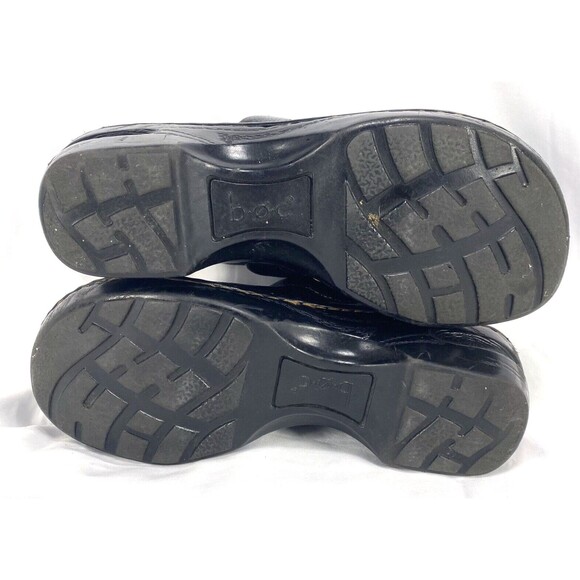 BOC Born Womens Clog Size 6 M/W Black Leather Round Toe Slip-On BC3433 - Picture 3 of 12